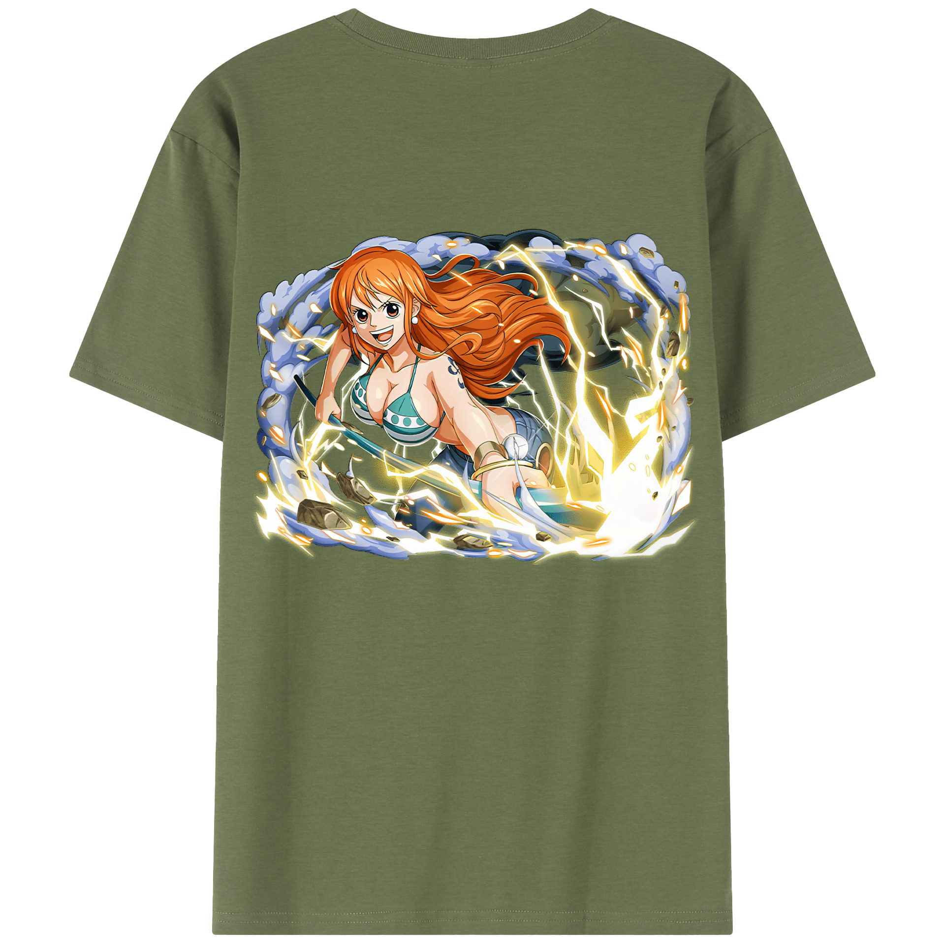 ワンピース ナミ ONE PIECE Nami 綿100％半袖Tシャツ（背面プリント）